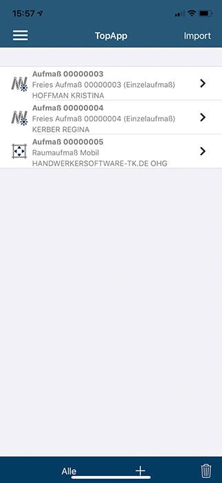 TopApp Aufmass